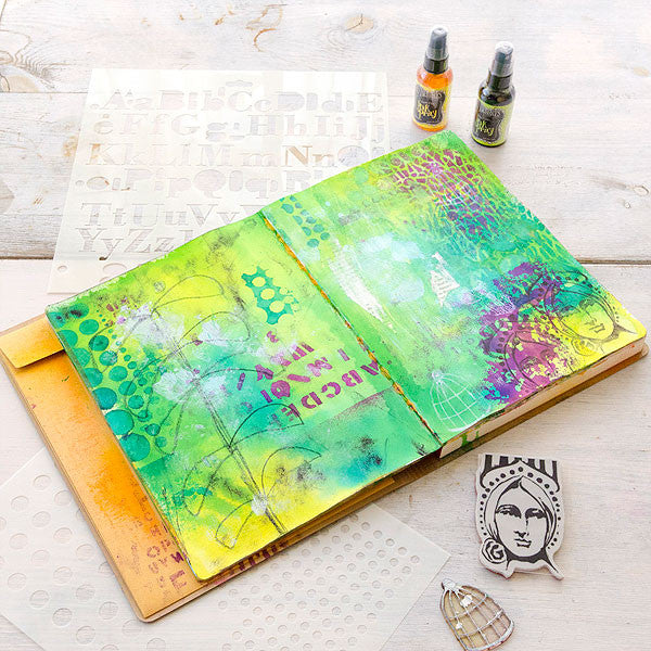 Let Not One Drop Be Wasted ... Experimenting With Dyan Reaveleys Dylusions Journal Project by Christen Olivarez