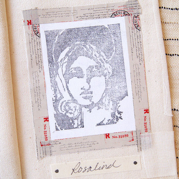 Stamped Canvas Portraits Journal Project by Pam Carriker