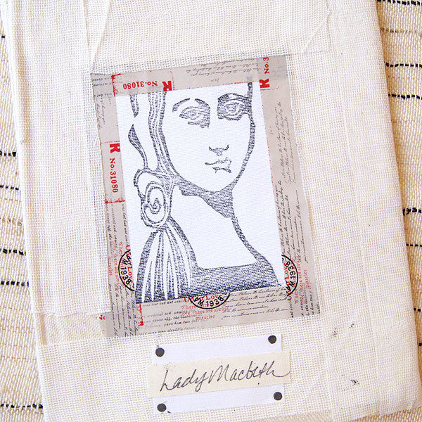 Stamped Canvas Portraits Journal Project by Pam Carriker