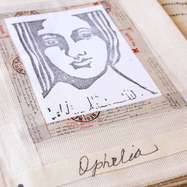 Stamped Canvas Portraits Journal Project by Pam Carriker