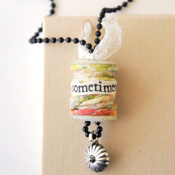 Sometimes Mixed-Media Spool Necklace Project by Roben-Marie Smith