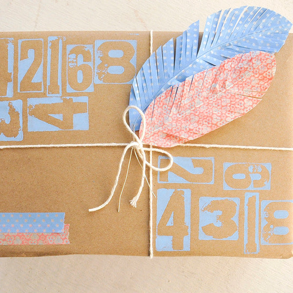 Faux Feathers Washi Project