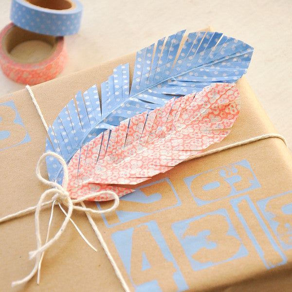 Faux Feathers Washi Project