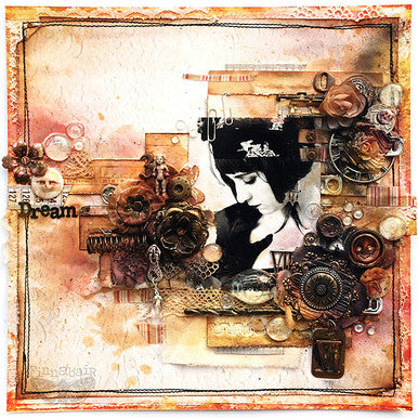 Dream Scrapbook Art Page Project by Finnabair