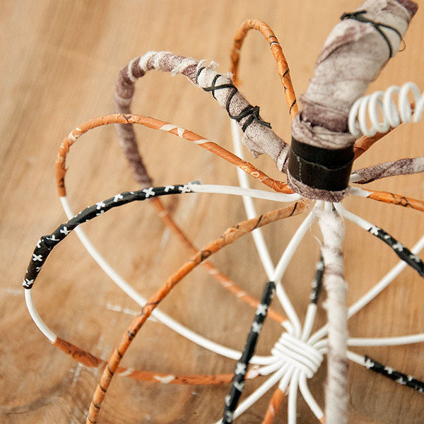 Wrapped Wire Pumpkin Project