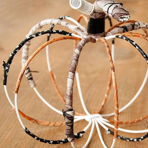 Wrapped Wire Pumpkin Project