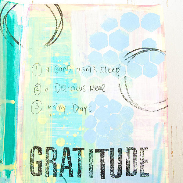 Gratitude Art Journal Page Project