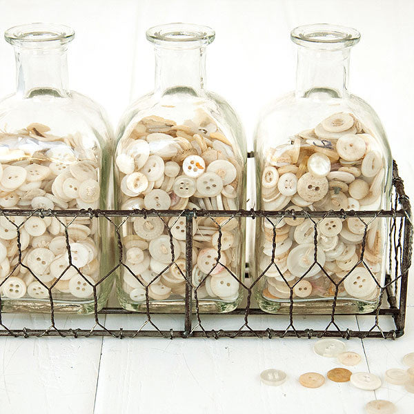 Vintage Buttons and Bottles Storage Project