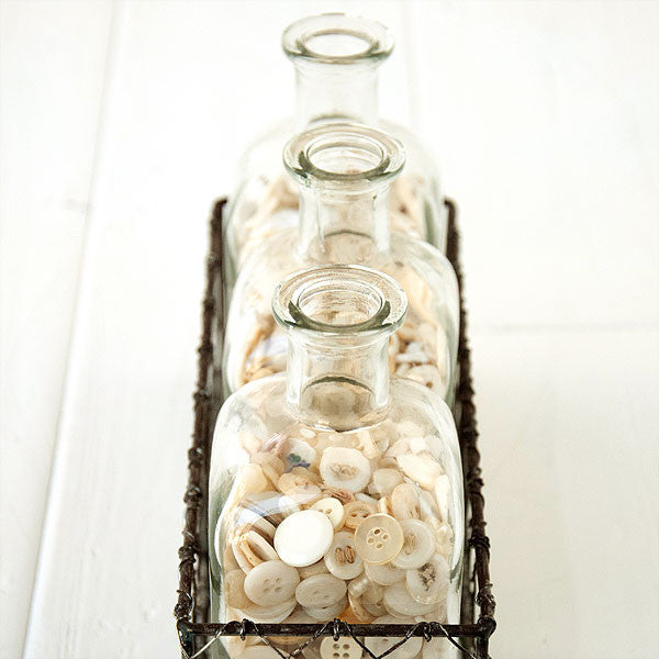 Vintage Buttons and Bottles Storage Project