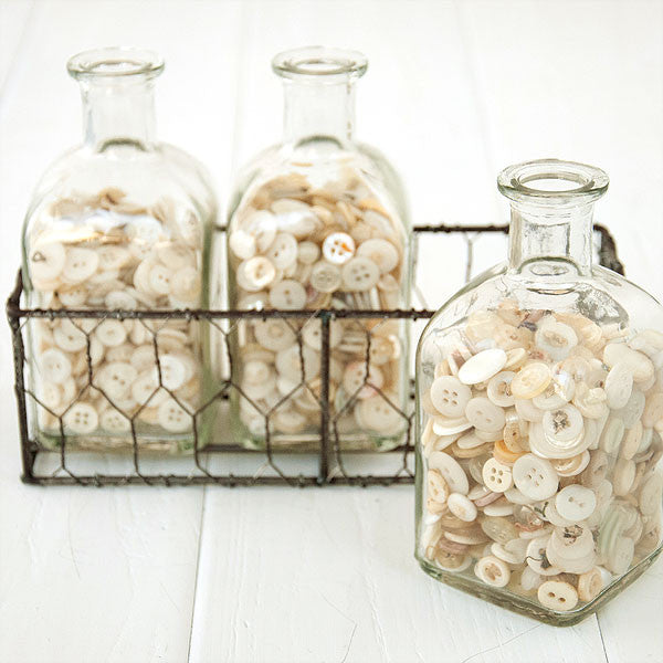 Vintage Buttons and Bottles Storage Project