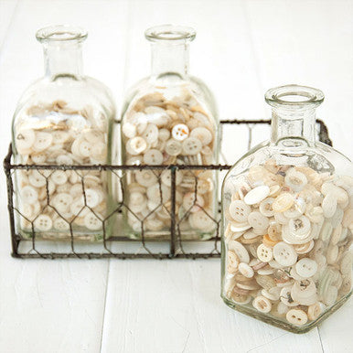 Vintage Buttons and Bottles Storage Project