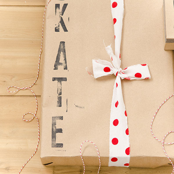 Custom Chalkboard and Kraft Paper Gift Wrap by Christen Olivarez