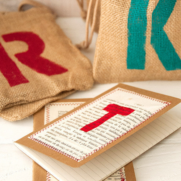 Monogrammed Burlap Bags Project
