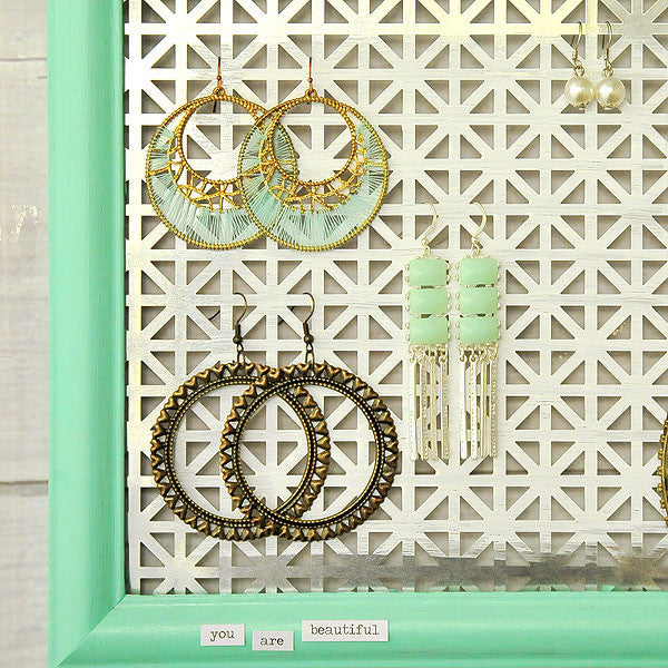 Repurposed Frame Earring Display Project