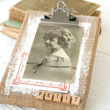 Vintage Burlap Canvas Project