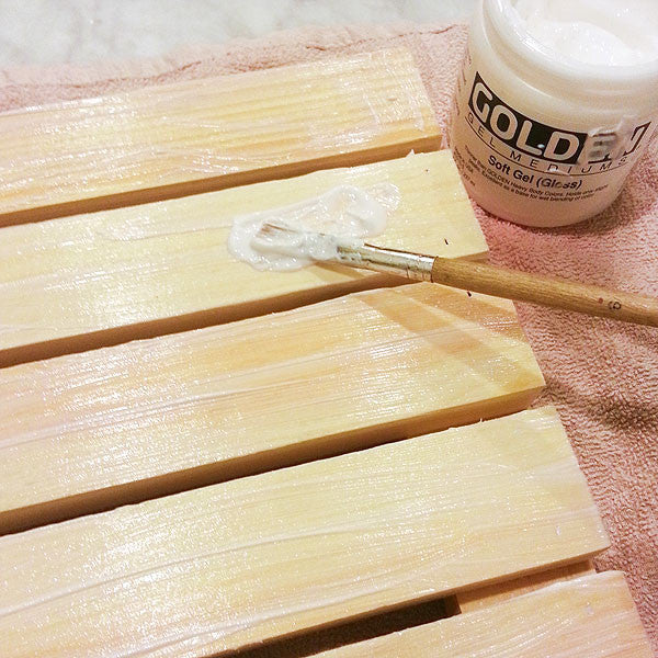 Mini Rustic Wood Pallet Image Transfer Project by Johanna Love