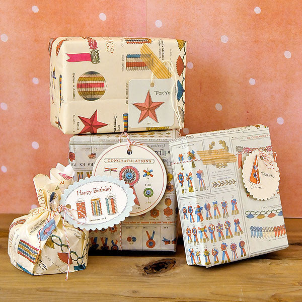 Vintage Birthday Gift Wrap Project