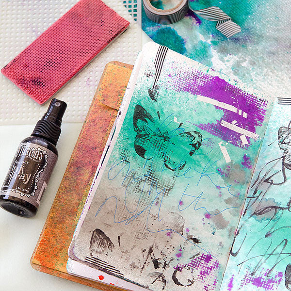 Making Marks with Dina Wakley Project by Christen Olivarez