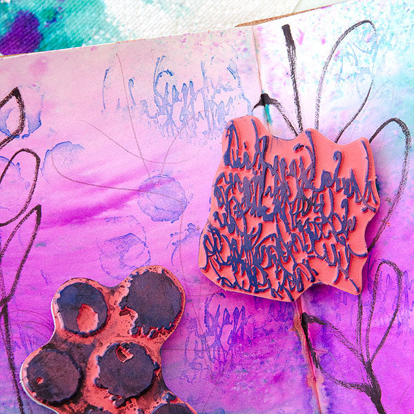 Making Marks with Dina Wakley Project by Christen Olivarez