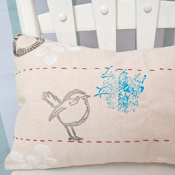 Bye Bye Birdie Mixed-Media Pillow Project