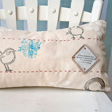 Bye Bye Birdie Mixed-Media Pillow Project