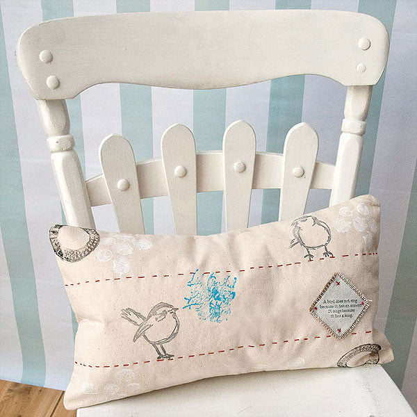 Bye Bye Birdie Mixed-Media Pillow Project