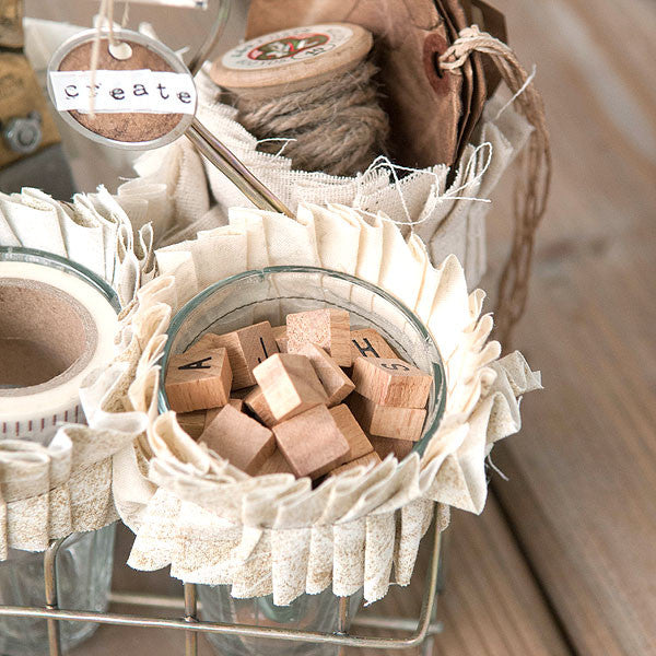 Shabby Chic Art Supplies Caddy