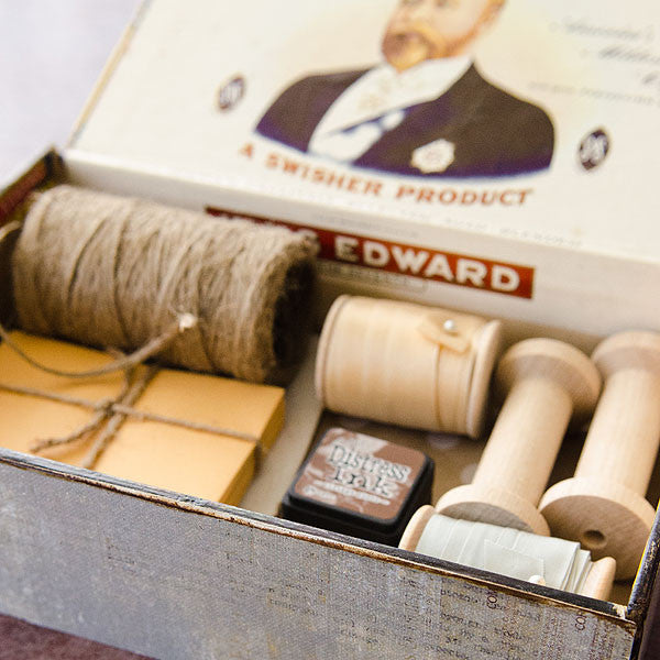 Stationers Desk Altered Vintage Cigar Box Project