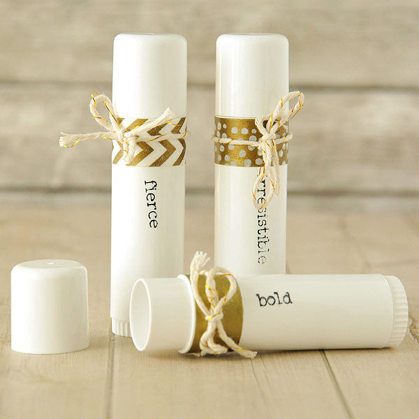 Dazzled with Gold Lip Balm Tubes Project