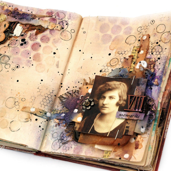 Memories Art Journal Page Project by Finnabair