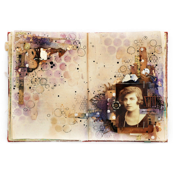 Memories Art Journal Page Project by Finnabair