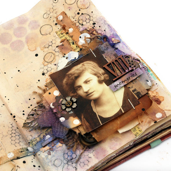 Memories Art Journal Page Project by Finnabair