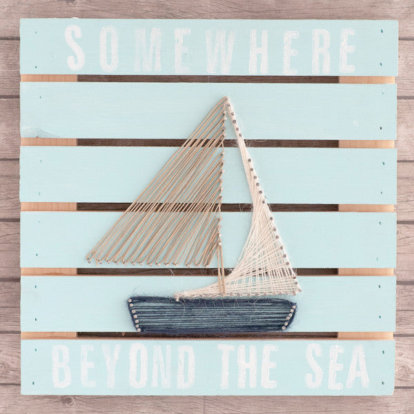 Somewhere Beyond the Sea Rustic Pallet Project by Gabriela Perdomo