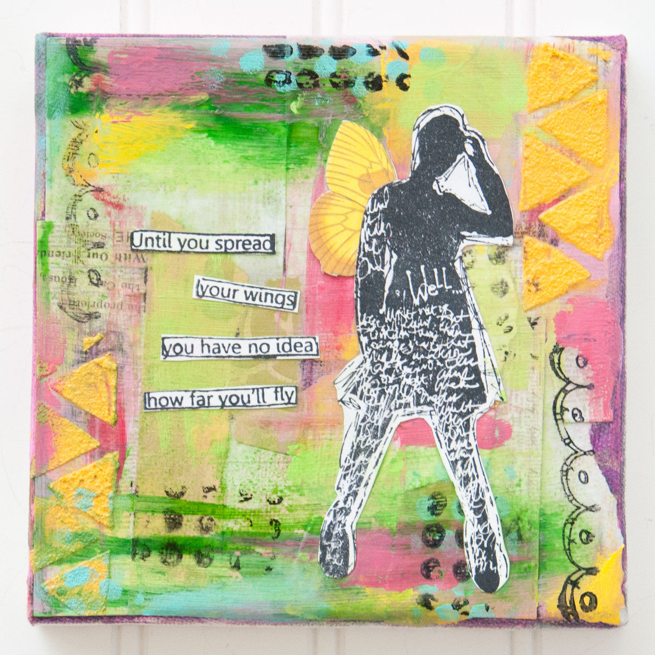 Until You Spread Your Wings Mixed-Media Canvas Project
