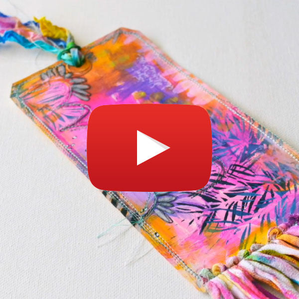 Stitched and Stenciled Tag Art Video by Rae Missigman