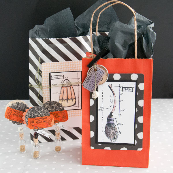 Halloween Party Favor Bags and Place Cards Project
