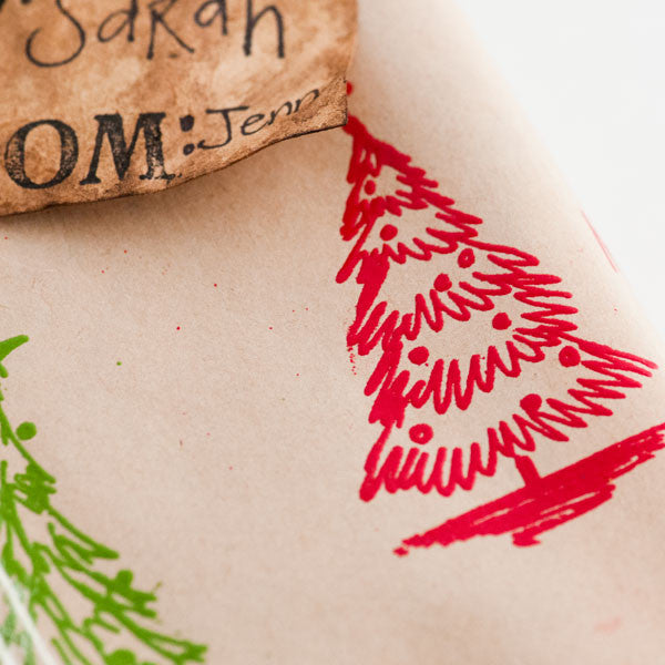 O Christmas Tree: Stamped and Embossed Wrapping Paper Project