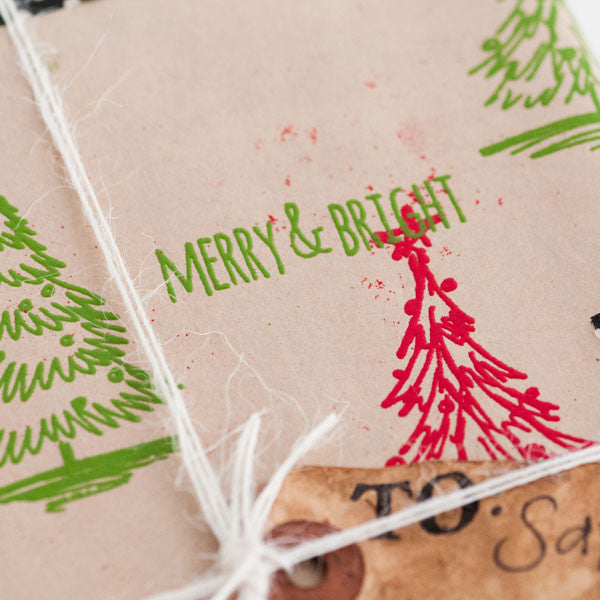 O Christmas Tree: Stamped and Embossed Wrapping Paper Project