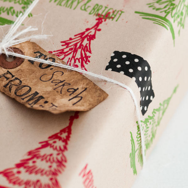 O Christmas Tree: Stamped and Embossed Wrapping Paper Project