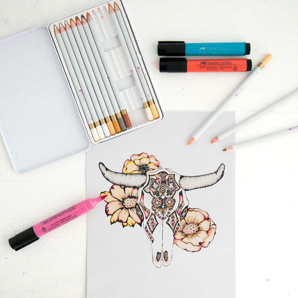 The Coloring Studio Meets Mixed-Media Project by Bekah Ellington