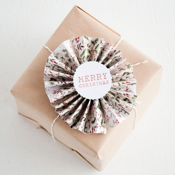 Pretty Holiday Packaging using Paper Rosettes Project
