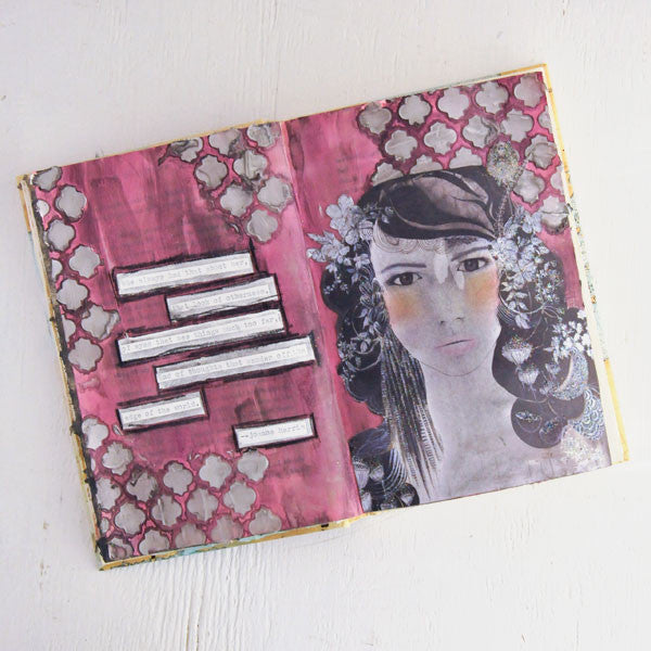 That Look of Otherness Art Journal Page by Sarah Donawerth