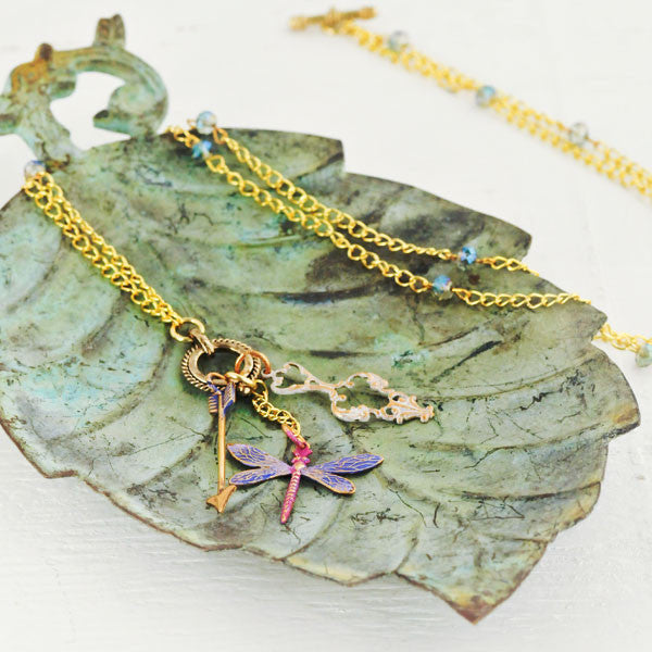 Dragonflies and Dreams Two-Way Necklace by Sarah Donawerth