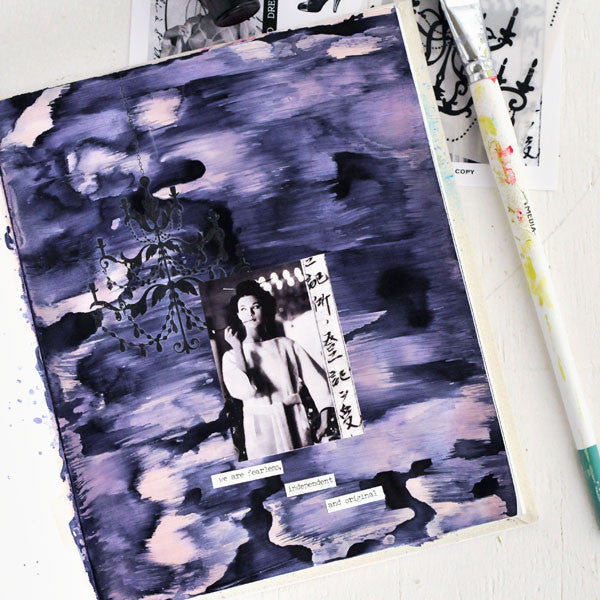 Fearless and Independent Original Art Journal Page by Sarah Donawerth