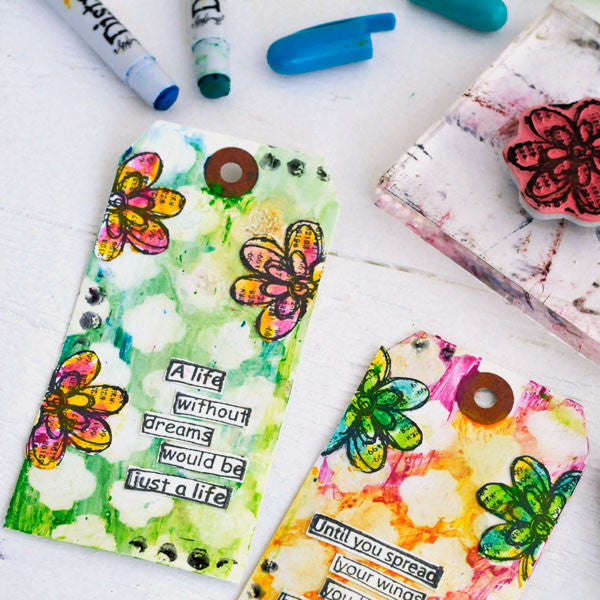 Distress Crayon Techniques to Try on Tags