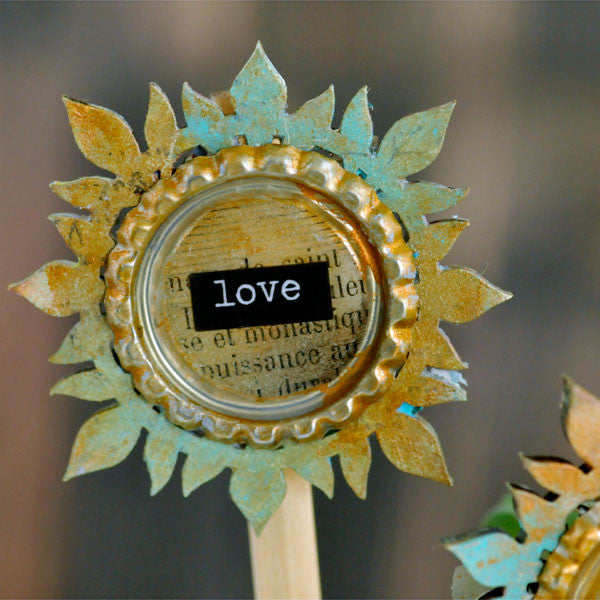 Rosette Medallion Plant Stakes