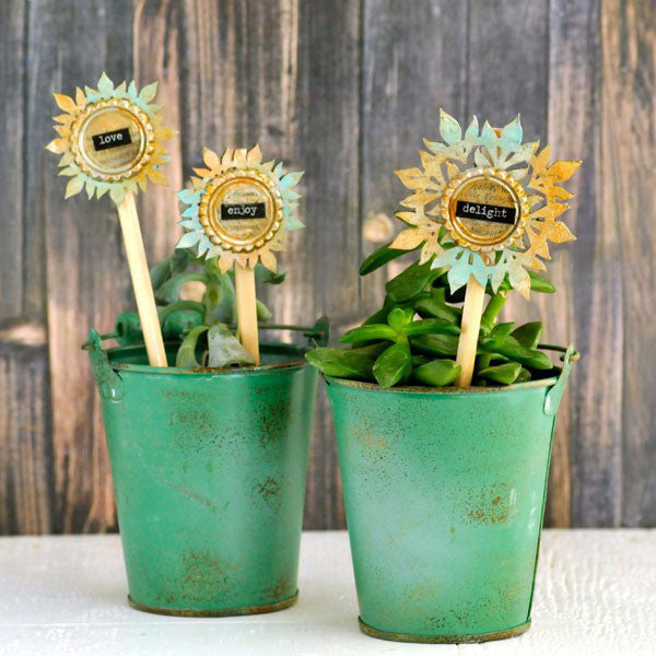 Rosette Medallion Plant Stakes