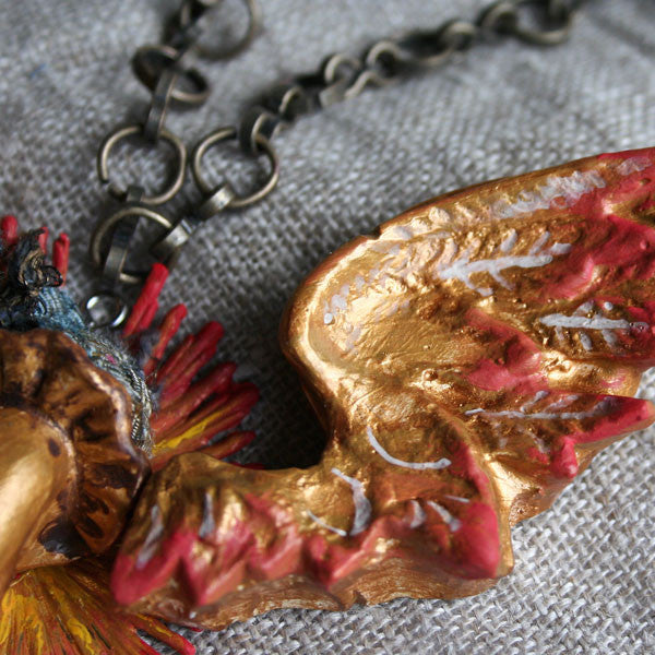 Take Flight Necklace Relics and Artifacts Project by Sandra Evertson