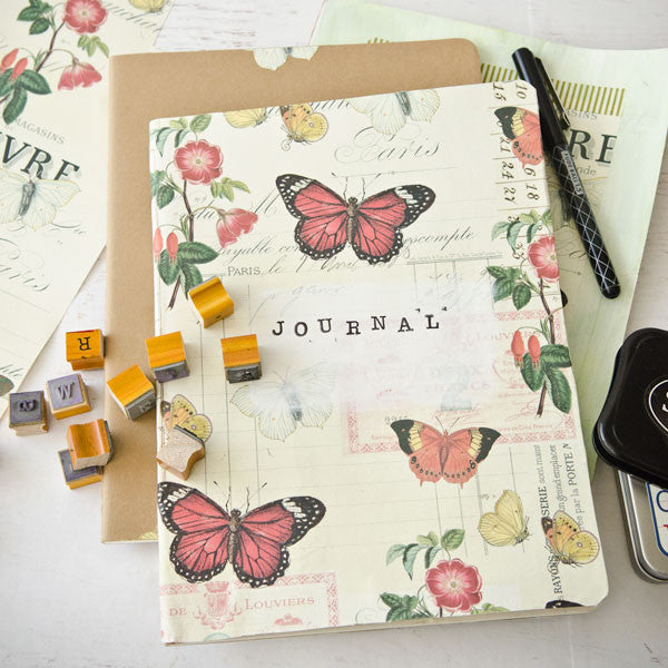 Decoupage Papers Three Ways: A Trio of Journals for Mom