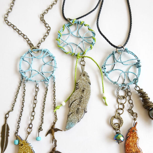 Mini Dreamcatcher Necklace Project by Cat Kerr